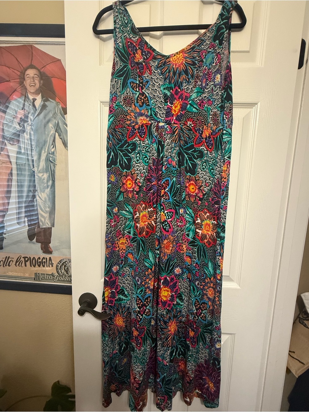 Women's Tropical Floral Maxi Dress - Modal Multicolor
